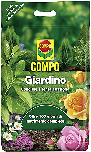 COMPO Giardino Concime a Lenta Cessione, Per tutte le colture del giardino, Oltre 100 Giorni di nutrimento, 4 kg