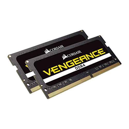 Corsair Vengeance SODIMM 32GB (2x16GB) DDR4 2666MHz CL18 Memoria per Laptop Notebook (Supporto Processori Intel Core i5 e i7 di Sesta Generazione), Nero