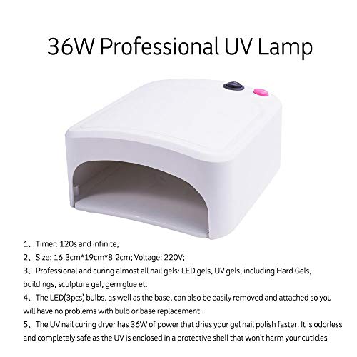 Coscelia Kit 36W Lampada UV Unghie Fornetto UV Gel Glitter Strass U...