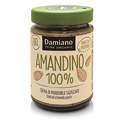 Crema Spalmabile di Mandorle Sgusciate, 100% Biologiche - Senza Glutine e Vegan Friendly - Vasetto da 275g