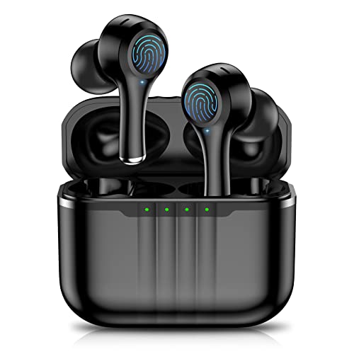 Cuffie Bluetooth 5.2, Auricolari Bluetooth con 4 HD Mic, Cuffie In Ear Wireless con Bassi Immersivi, IPX7 Impermeabili Cuffiette Bluetooth Sport, 45 Ore di Riproduzione Cuffie Senza Fili