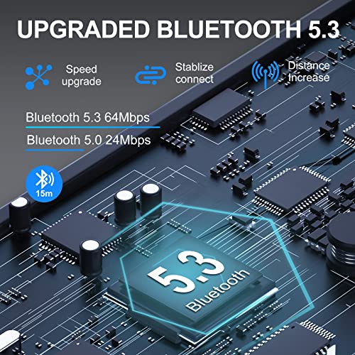 Cuffie Bluetooth 5.3, Wireless Auricolari Bluetooth com immersivo B...