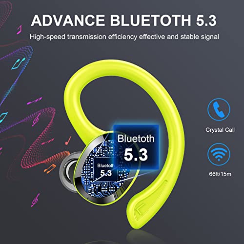 Cuffie Bluetooth Sport, Dascert Auricolari Bluetooth 5.3 con 2 HD M...