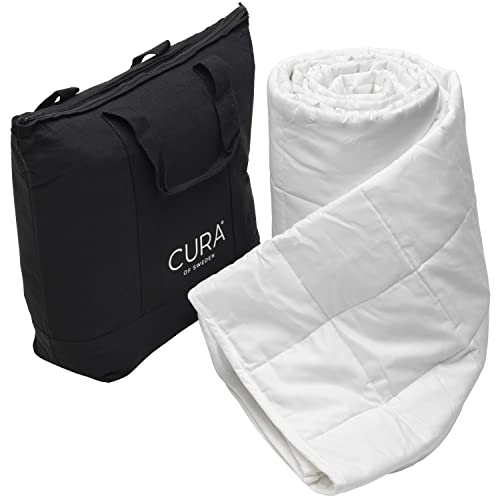 CURA Pearl Classic Coperta ponderata 135x200 7kg - Coperta Antistress - Coperta pesante per un sonno profondo e un riposo migliore - Coperta cotone ponderata 100% - Weighted blanket