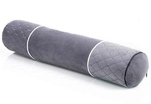 Cuscino cilindrico per alleviare il dolore cervicale, completamente sfoderabile (48,3 x 10,2 cm) Grey