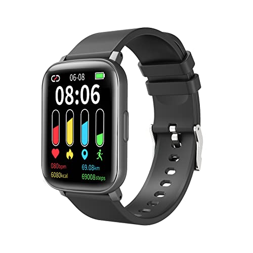 Cuszwee Smartwatch Uomo Donna Impermeabile IP68 Orologio Fitness Tracker con Contapassi, Sonno Cardiofrequenzimetro, Notifiche Messaggi Tracker Activity Sportivo Smart Watch per iOS Android