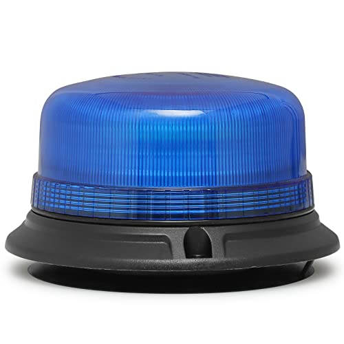 D-TECH Luce blu magnetica del faro del LED, luce del faro lampeggiante rotante di emergenza blu del LED, luce del faro di avvertimento magnetico blu,R10 R65 approvazione, 3 modelli di lavoro