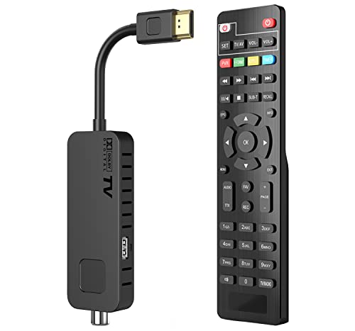 Dcolor Decoder DVB-T2 Decoder Digitale Terrestre 2022 - HDMI TV Stick, Dolby Audio HD 1080P H265 HEVC Main 10 Bit, Supporto USB WiFi   Multimedia   PVR [Include 2in1 telecomando universale]