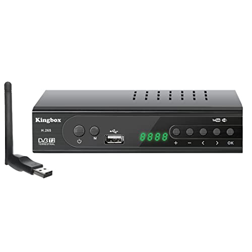 Decoder Digitale Terrestre DVB-T2 con USB WiFi DONGLE MT7601,Ricevitore Digitale Terrestre HDMI SCART Full HD Hevc 10 bit 1080p H,265   Dolby   MPEG-2 4, Sistema Nuovo[2in1 Telecomando Universale]