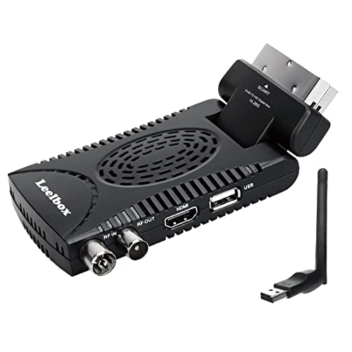 Decoder Digitale Terrestre DVB-T2 Hevc 10 bit con USB WiFi DONGLE MT7601,Decoder Ricevitore Digitale Terrestre Full HD  SCART HDMI 1080p H.265 Dolby MPEG-2 4, Supporto Sistema Nuovo Con Telecomando