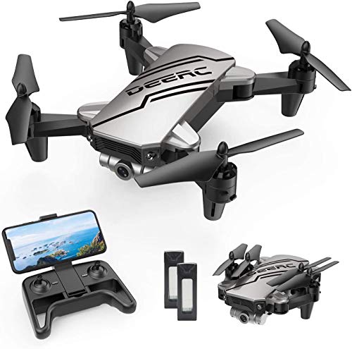 DEERC D20 Mini Drone per Bambini con Fotocamera 720P HD FPV, Quarcopter RC Pieghevole per Ragazzi Ragazze con Mantenimento dell Altitudine, Modalità Senza Testa, Tap Fly, Flip 3D, 2 Batterie Modulari…
