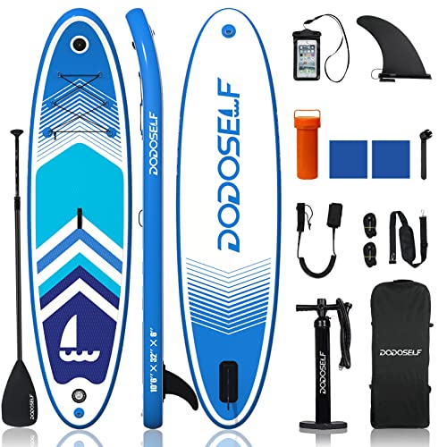 DODOSELF Tavole Gonfiabili da Stand up Paddle Board Set Gonfiabile SUP Board 320x81x15cm con accessori completi per adulti principianti e avanzati