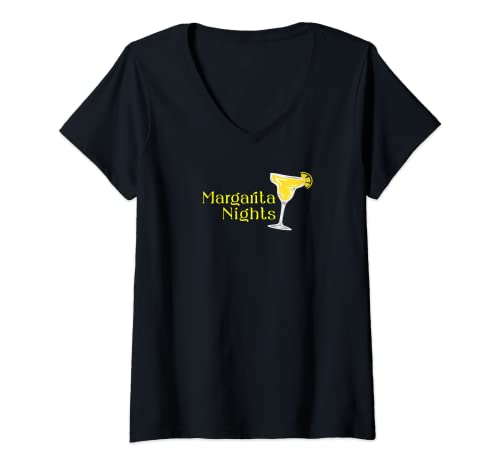 Donna Margarita Nights Cocktail Design per gli appassionati di Tequila Maglietta con Collo a V