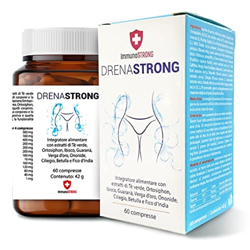 DRENA STRONG - Drenante Forte Diuretico Anticellulite Detox Ideale per eliminare Ritenzione idrica e Cellulite - ImmunoSTRONG