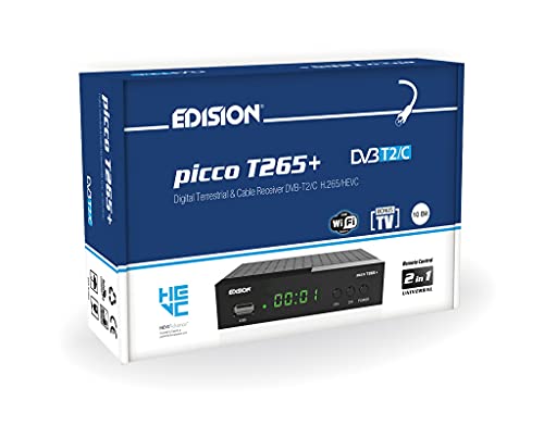 EDISION PICCO T265+ Ricevitore Digitale Terrestre Full HD DVBT2 H26...