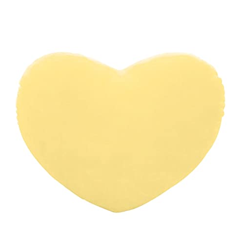 Eogrokerr - Cuscino decorativo a forma di cuore, 20 cm 30 cm 40 cm, in cotone, a forma di cuore, cuscino decorativo per divano o sedia (15 cm, giallo)