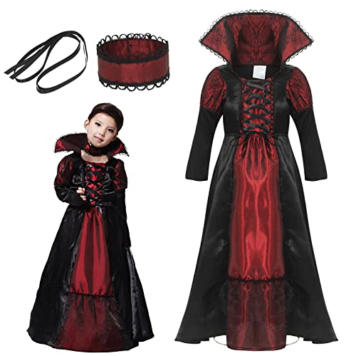 EOZY-Vampire Queen Costume - Vampire Girl Costume - Twilight - Girls Girls  Dress And Accessories for Halloween Carnival, Cosplay 4-6 Anni