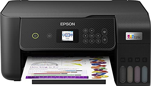 EPSON EcoTank ET-2820 stampante Multifunzione A4 (stampa, copia, scansione) USB, Wi-Fi, Wi-Fi Direct, display LCD 3,7 cm, serbatoi flaconi alta capacità, Epson Smart Panel, fronte retro, Nero