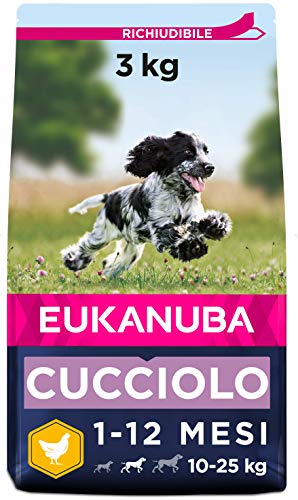 Eukanuba Cibo Secco per Cani, Cuccioli in Crescita, Cani di Taglia Media, Ricca di Pollo Fresco