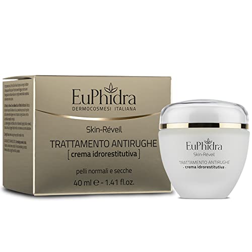 Euphidra Skin Réveil Trattamento Antirughe, Crema Idrorestitutiva, Pelli Normali e Secche - 40 ml.