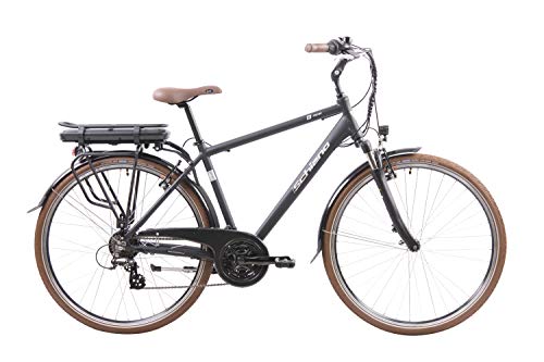 F.lli Schiano E-Ride 28  , Bicicletta Elettrica da Città, Uomo, Nera