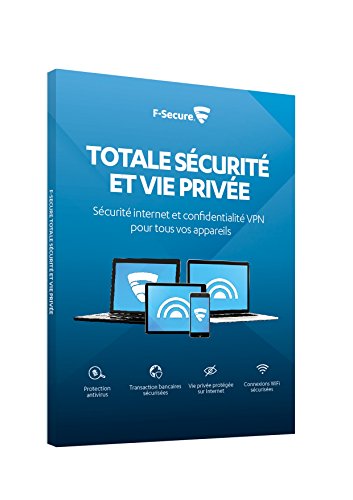 F-SECURE TOTAL FCFTBR2N003FR - Sicurezza Internet e VPN per smartphone, tablet, PC e Mac, 3 dispositivi 2 anni