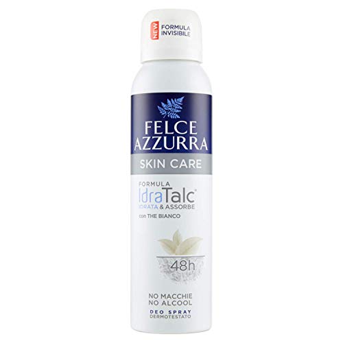 Felce Azzurra - Deodorante Spray Skin Care con The Bianco, Formula IdraTalc, Efficacia 48 Ore, Non Macchia - 150 ml
