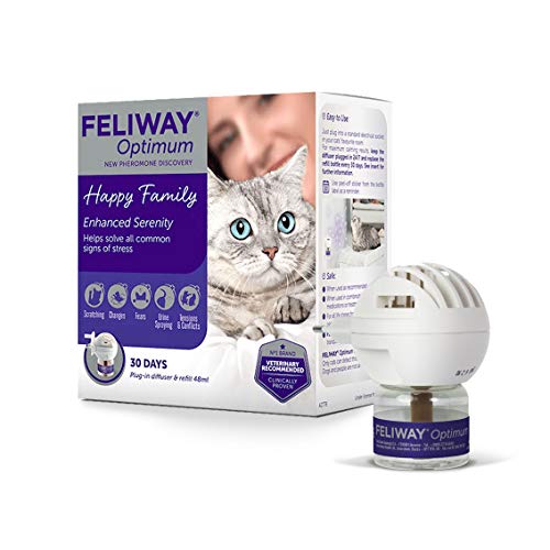 FELIWAY Optimum - Antistress di Nuova Generazione per Gatti - Diffusore + Ricarica da 48 ml