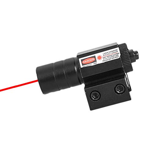 FESOITTY Gamma 50-100M 635-655nm Punto Rosso Laser Sight Regolabile 11mm 20mm Picatinny Accessorio per Caccia su rotaie per Fucili ad Aria compressa