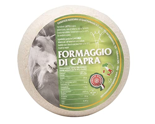 Formaggio di Capra | forma intera sottovuoto da 1,2 kg | formaggio artigianale toscano | Salumificio Artigianale Gombitelli - Toscana