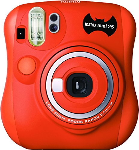 Fujifilm instax mini 25 Halloween Fotocamera a Sviluppo Istantaneo, Formato 62x46 mm, Arancione