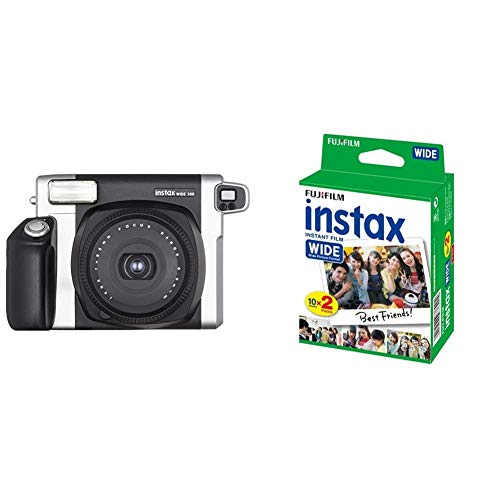 Fujifilm instax WIDE 300 Fotocamera Istantanea, per Foto Formato 62x99 mm, Nero Argento & instax WIDE Film Pellicole Instantanee per Fotocamere instax WIDE, 20 stampe (2 pacchi da 10)