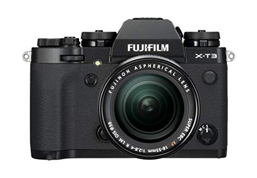 Fujifilm X-T3 Fotocamera Mirrorless da 26 MP + XF18-55mm F2.8-4 R LM OIS, Sensore X-Trans CMOS 4 APS-C, Filmati 4K 60p 10bit, Mirino EVF 3.69 MP, Schermo LCD 3  Touch Orientabile, Nero Argento
