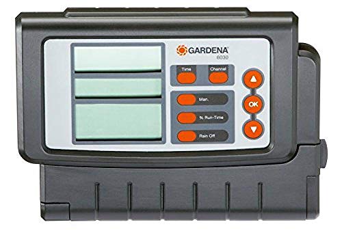 Gardena Centralina Classic 6030: Computer di irrigazione per l irrigazione automatica, grande display, per sino a 6 valvole (1284-20)