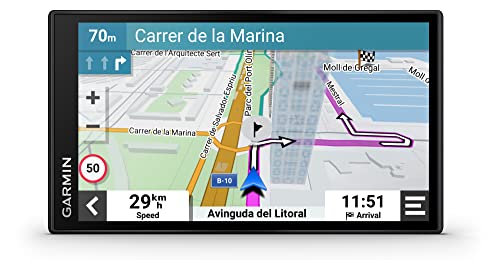 Garmin DriveSmart 66MT-S, Navigatore GPS per auto, Mappa Europa, Touchscreen 6 , Controllo vocale, Infotraffico via app Garmin Drive, nero