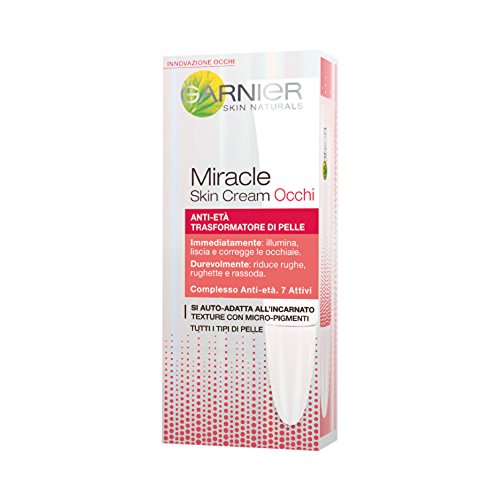 Garnier Miracle Skin Cream Crema Contorno Occhi Anti-Età, 15 ml