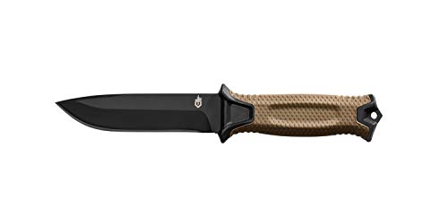 Gerber Coltello a lama liscia con fodero, Lunghezza lama: 12,2 cm, Strongarm Fixed Blade Survival Knife, Coyote, 31-003615