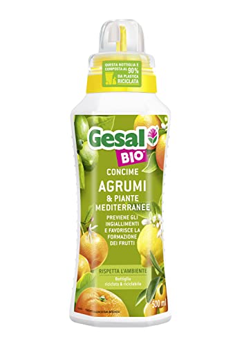 GESAL Concime BIO Agrumi & Piante Mediterranee, Per Fioriture e Fruttificazioni Intense, 500 ml