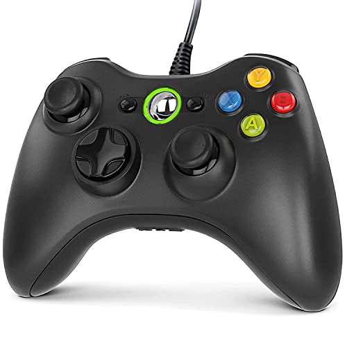Gezimetie Xbox 360 Game Controller, USB Wired Controller Gamepad di Design Ergonomico Migliorato, Joystick Compatibile per Microsoft Xbox 360 Xbox 360 Slim PC (Windows 7 8 8.1 10 XP Vista)