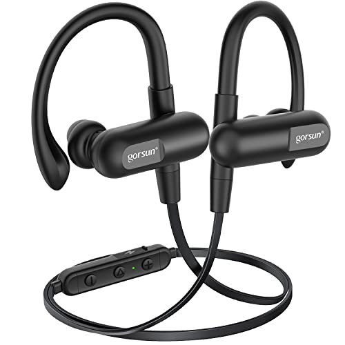gorsun Cuffie Bluetooth Sport, Auricolari Bluetooth Sport CVC 6.0, Cuffie Bluetooth Senza Fili 30 Ore di Gioco, Cuffie Bluetooth 5.0 In-ear con Qualità Audio HD, IPX5 Impermeabili, Correre Fitness
