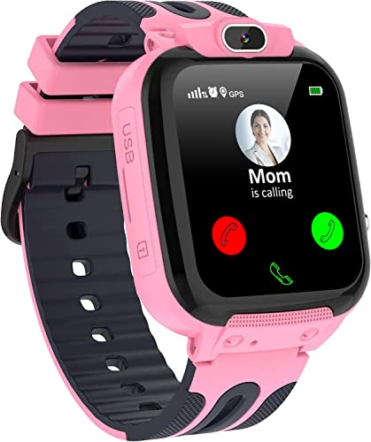 GPS Smartwatch Bambini con Impermeabile,Kids Smartwatch Phone con SOS Sveglia,Chat Vocale,modalità Silenziosa,Torcia,Orologio Smartwatch Bambini,Orologio Intelligente Bambini