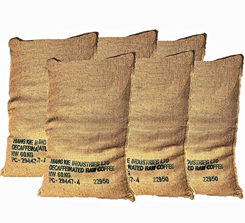 Grandi sacchetti di caffè in juta riciclata - Confezione da 6 unit...