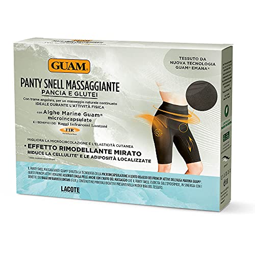 Guam Panty Snell Massaggiante, Colore Nero con Alghe Marine, L XL (46-50)