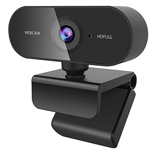 Guijiyi Webcam per PC, Full HD Webcam 1080p con Microfono a Cancellazione di Rumore, USB 2.0 Videocamera per PC, Laptop y Mac, con Base Girevole a 360 °, per Videochiamate Giochi Streaming Live