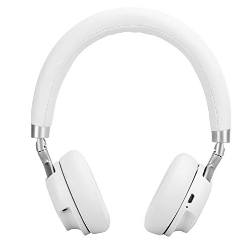 H 001 Auricolare wireless Bluetooth 5.0, auricolari montati sulla testa con microfono, Bluetooth V5.0 + EDR, per tablet telefono, iOS Android WIN, bianco.