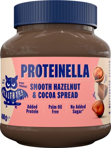 HealthyCo - Crema Spalmabile Proteina Nocciola e Cacao 400g - Uno Snack Salutare senza Zuccheri Aggiunti, Senza Olio Di Palma e Proteine Aggiunte