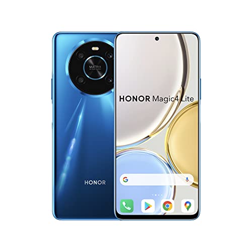 HONOR Magic4 Lite 4G Smartphone telefono da 6 + 128 GB con Android 11 e Fotocamera da 64 MP, LCD da 6,81” e 90 Hz, Snapdragon 625 e Carica Rapida da 66 W con Batteria da 4800mAh, Ocean Blue