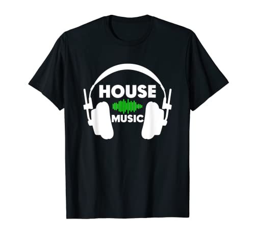 House Music T-Shirt Electronic DJ Cuffie Regalo Maglietta