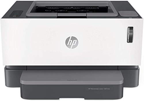 HP LaserJet Neverstop 1001nw 5HG80A, Stampante a Singola Funzione A4 con Serbatoio Toner a Ricarica Rapida, Stampa Fronte e Retro Manuale in b n, 20 ppm, USB, Wi-Fi, Ethernet, HP Smart, Bianca