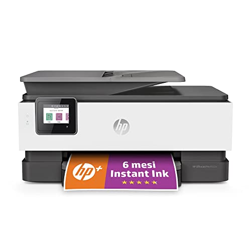 HP OfficeJet Pro 8022e, Stampante Multifunzione, 6 Mesi di Inchiostro Instant Ink Inclusi con HP+